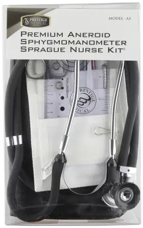 A5-blk Prestige Medical Sprague/sphygmomanometer Nurse Kit Black