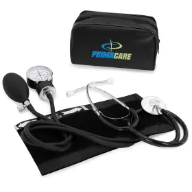 Primacare Medical 445028567518 Manual Blood Pressure Kit With Stethoscope Adult Size Black Case
