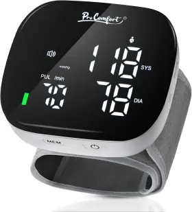Bp188w Pro Comfort Wrist Blood Pressure Monitor Large Led Display Rechargeable Voice Broadcast Digi