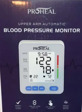 Xw-0301 Proheal Blood Pressure Monitor For Home Use With Large Upper Arm Cuff 3 Users