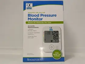 89-541 Quality Choice Qc Wrist Bp Monitor 5.5 Inch To 7.6 Blood Pressure Test Cuff 60 Memory Compact