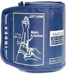 Raxseg 705353652554 Blood Pressure Cuff Compatible With Omron 22-52cm Extra Large Bp Replacement