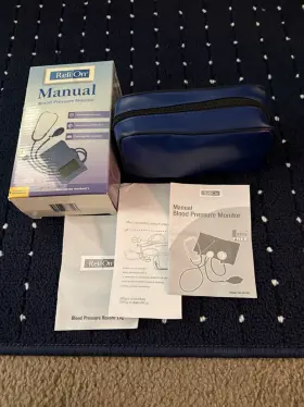 Relion 100-02rel Manual Analog Blood Pressure Monitor W Cuff Stethoscope Case