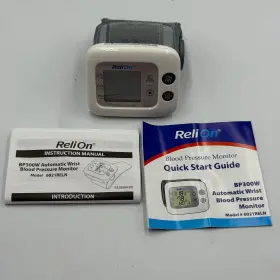 Relion 6021reln Bp300w Automatic Wrist Blood Pressure Monitor White Gray Tested
