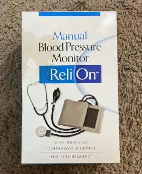 Relion 681306611116 Blood Pressure Monitor Manual Kit Sphygmomanometer Upper Arm Clinical