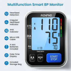 Renpho 313041274270 Blood Pressure Monitor For Home Use Fsa Hsa Eligible Bluetooth Smart Bp #3