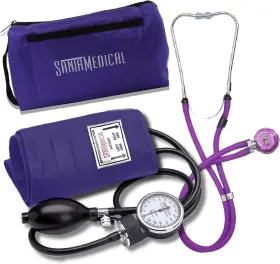 Santamedical 313045111168 Adult Deluxe Aneroid Sphygmomanometer With Stethoscope - Blood Pres
