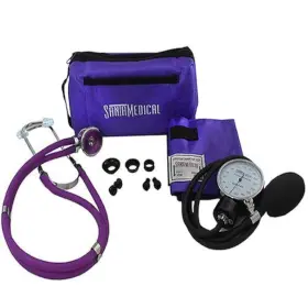 Santamedical 858759005230 Adult Deluxe Aneroid Sphygmomanometer With Stethoscope Cuff And Carrying Case