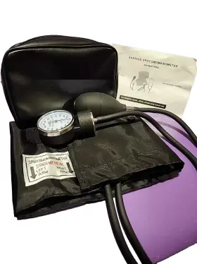 Santamedical 858759005414 Adult Deluxe Aneroid Sphygmomanometer-blood Pressure Monitor With Black Cuff