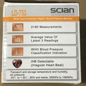 Ld-753 Scian Digital Lcd Blood Pressure Monitor Wrist Automatic Machine Tester Bp Cuff #2