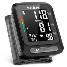 5651 Sejoy Digital Wrist Blood Pressure Monitor Automatic Bp Machine Heart Rate Detection