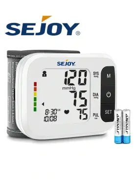 Sejoy 629722880570 Portable Wrist Blood Pressure Monitor Led High-definition Font Display