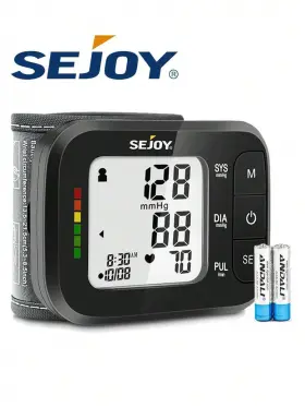 Sejoy 629722880846 Portable Wrist Blood Pressure Monitor Led High-definition Font Display