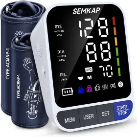 Semkap Kwl-b01 Automatic Upper Arm Blood Pressure Monitor For Home Use Digital Cuff
