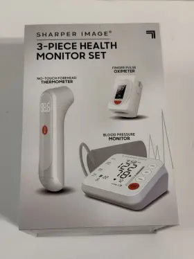 Si-hlthst-800 Sharper Image Blood Pressure Monitor Pulse Oximeter Thermometer 3 In 1 Set New