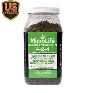 Sjes 313097523537 Palms And Tropical 4-2-4 Professional Grade Granular Organic Biological Fertiliz