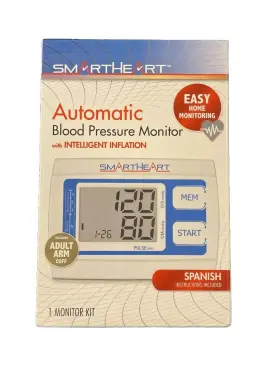 01-540 Smartheart Smart Heart Automatic Digital Blood Pressure Adult Upper Arm Cuff New