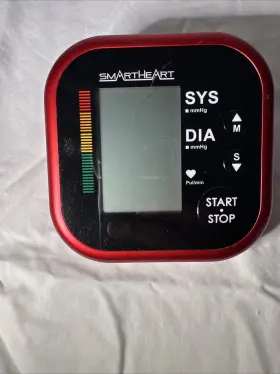 01-572 Smartheart Adult Digital Blood Pressure Monitor Red Device