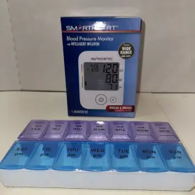 Smartheart 833777007689 Blood Pressure Monitor With Arm Cuff / Pill Organizer New #3