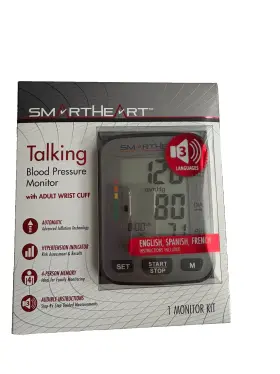 Smartheart 845717008884 Smart Heart Talking Blood Pressure Monitor 3 Languages With Adult Wrist Cuff #2