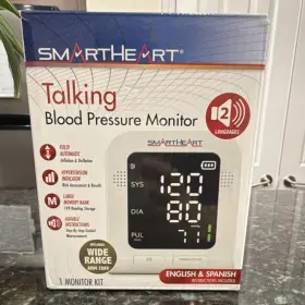 92-01140 Smartheart Talking Digital Blood Pressure Monitor Wide Range Arm Cuff