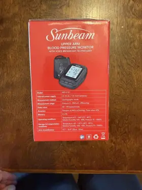 16984 Sunbeam Upper Arm Blood Pressure Monitor With Voice Broadcast Technology #2