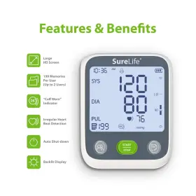 Surelife 810096160904 Classic Arm Blood Pressure Monitor With Regular Cuff - 1 Per Box #3