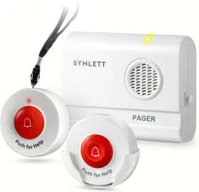 D091g1 Synlett Caregiver Pager Wireless 2 Call Buttons 1 Receiver