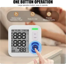 U80bh Ttmall Blood Pressure Monitors For Home Use Upper Arm Bp Large With 4 Batteries #2