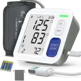 U80bh Ttmall Blood Pressure Monitors For Home Use Upper Arm Bp Large With 4 Batteries