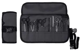 Under Ny Sky Bsctn4rft1-cdfl1 Salon Scissors Roll Up Holder Professional Oxford Canvas Pouch Case For Hai