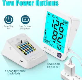 Urion 610452350044 Blood Pressure Monitor Upper Arm Large Led Backlit Screen 1000 Sets Memory Au #3
