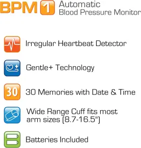 Bp3gr1-3p Usa Inc. Series 200 Automatic Upper Arm Blood Pressure Monitor Wide-range Cuff Fits Most #2