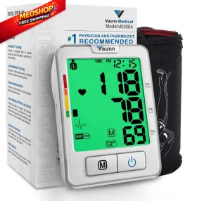 M420n-dgwh-mlvm-v2 Vaunn Medical Automatic Upper Arm Blood Medium Cuff 8.7 Inch - 16.5 White