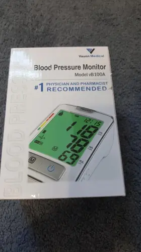 Vb100a Vaunn Medical 5858 Blood Pressure Monitor Model With Upper Arm Cuff