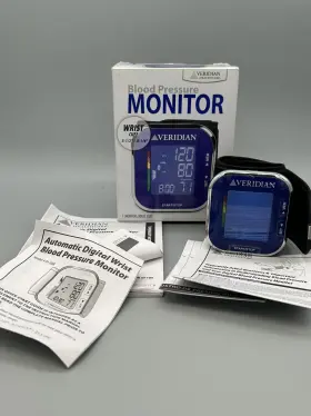 01-508sp Veridian Healthcare Blue Adjustable Cuff Wrist Digital Blood Pressure Monitor