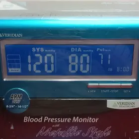01-513bl Veridian Healthcare Adult Arm Blood Pressure Monitor Metallic Style New #2