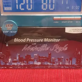 01-513bl Veridian Healthcare Adult Arm Blood Pressure Monitor Metallic Style New #3