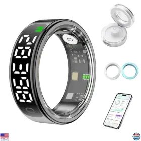 B0fjknwpwp Visit The Pnndsst Store Stylish Smart Health Ring - Fitness Tracker Heart Rate Blood Oxygen Sleep