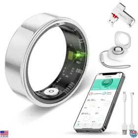 B0fmxzmxq3 Visit The Vnexfu Store Ip68 Waterproof Smart Health Tracker Ring - Fitness Sleep Heart Rate Blood