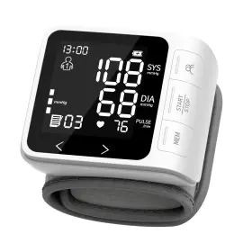 Aoj-35c Vivaguard Wrist Blood Pressure Monitor For Home Uselarge Lcd Backlit 3 Colors