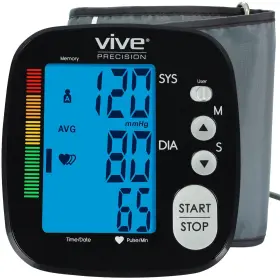 Vive Precision 818323026627 Blood Pressure Monitor - Upper Arm High Heart Rate Digital Sphygmomanometer B
