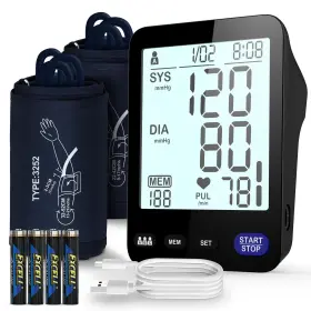 Vortisanery 762715060150 Blood Pressure Monitor With 2 Size Cuffs 9 Inch -17 And 13 -21 Accurate Automatic