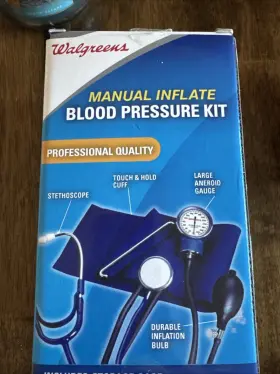 Walgreens 049022567016 Manual Inflate Blood Pressure Kit New In Box