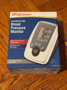 Wgnbpa-530 Walgreens 311917112114 Blood Pressure Heart Monitor Homedics Arm Wrist Mint