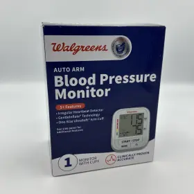 Walgreens 311917133225 Blood Pressure Monitor One-size Cuff Auto Arm