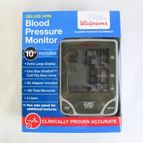 Walgreens 311917173610 Deluxe Arm Blood Pressure Monitor Universal Cuff Xl Display Nib