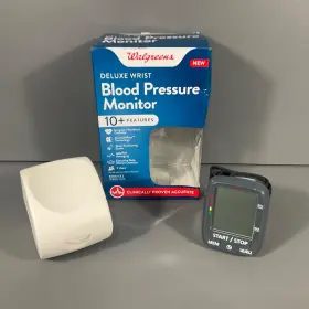 Walgreens 311917207018 Deluxe Wrist Blood Pressure Monitor Irregular Heartbeat Detector Black