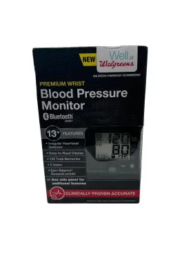 897652 Walgreens Premium Wrist Blood Pressure Monitor - Black
