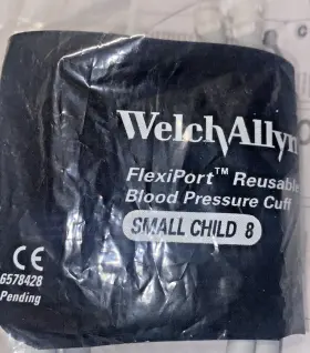 Reuse-08-2mq Welch Allyn Small Child 8 Flexiport 2 Tube Blood Pressure Cuff In Oem Wrap #2